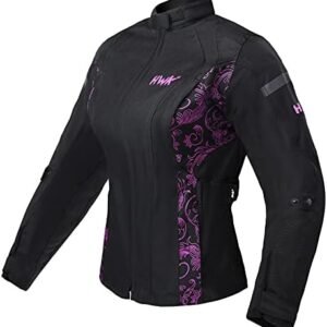 HWK Adventure/Touring Motorcycle Jacket for Women, Women’s Motorcycle Jacket with CE Armor for Enduro Motorbike Riding