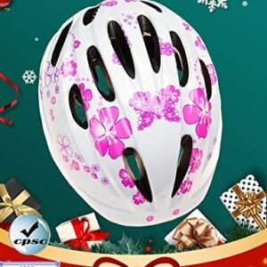 Girl Helmet for Bike,Kids Bike Pink Helmet for Girls Approximately Ages 3-10 Years Adjuastable and Multi-Sport, from Toddler to Kids CPSC Certicated
