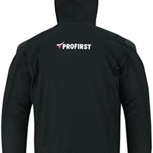 PROFIRST Motorcycle Hoodie CE Armored Motorbike softshell Hoodie Protective Zip up Jacket Lined For all weather