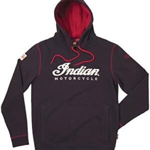 Indian Motorcycle Men’s Pullover Hoodie Sweatshirt, Black – 2863697
