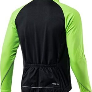 TSLA Men’s Winter Cycling Jackets, Cold Weather Workout Running Jacket, Warm Thermal Softshell Bike Windbreaker