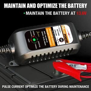 MOTOPOWER MP00205A 12V 800mA Automatic Battery Charger, Maintainer, Trickle and Desulfator